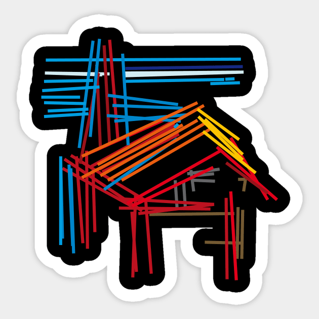 architecture / abstract house Sticker by Nikokosmos